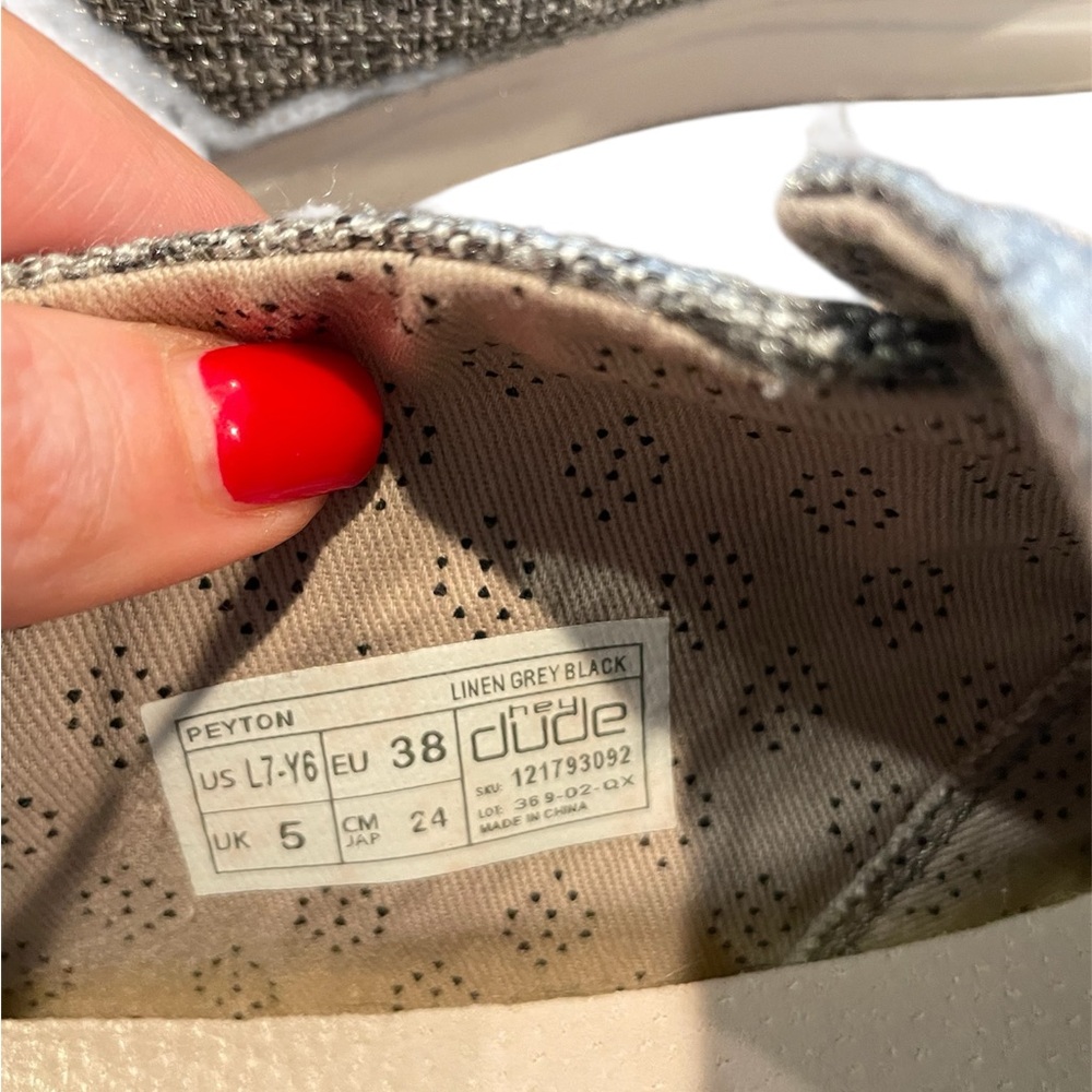Hey Dude Men's Gray Slip-On Casual Sneakers - Picture 5 of 6